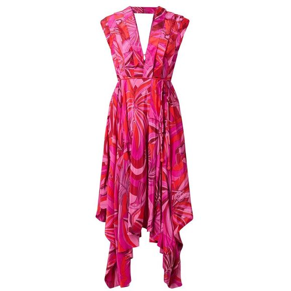 Farm Rio Dresses & Skirts - Farm Rio Womens Endless Summer Asymmetric Midi Dress Small Red - NWT $298